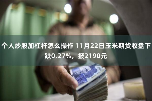 个人炒股加杠杆怎么操作 11月22日玉米期货收盘下跌0.27