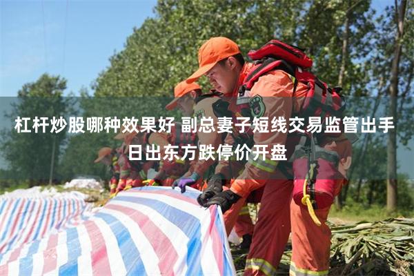 杠杆炒股哪种效果好 副总妻子短线交易监管出手 日出东方跌停价